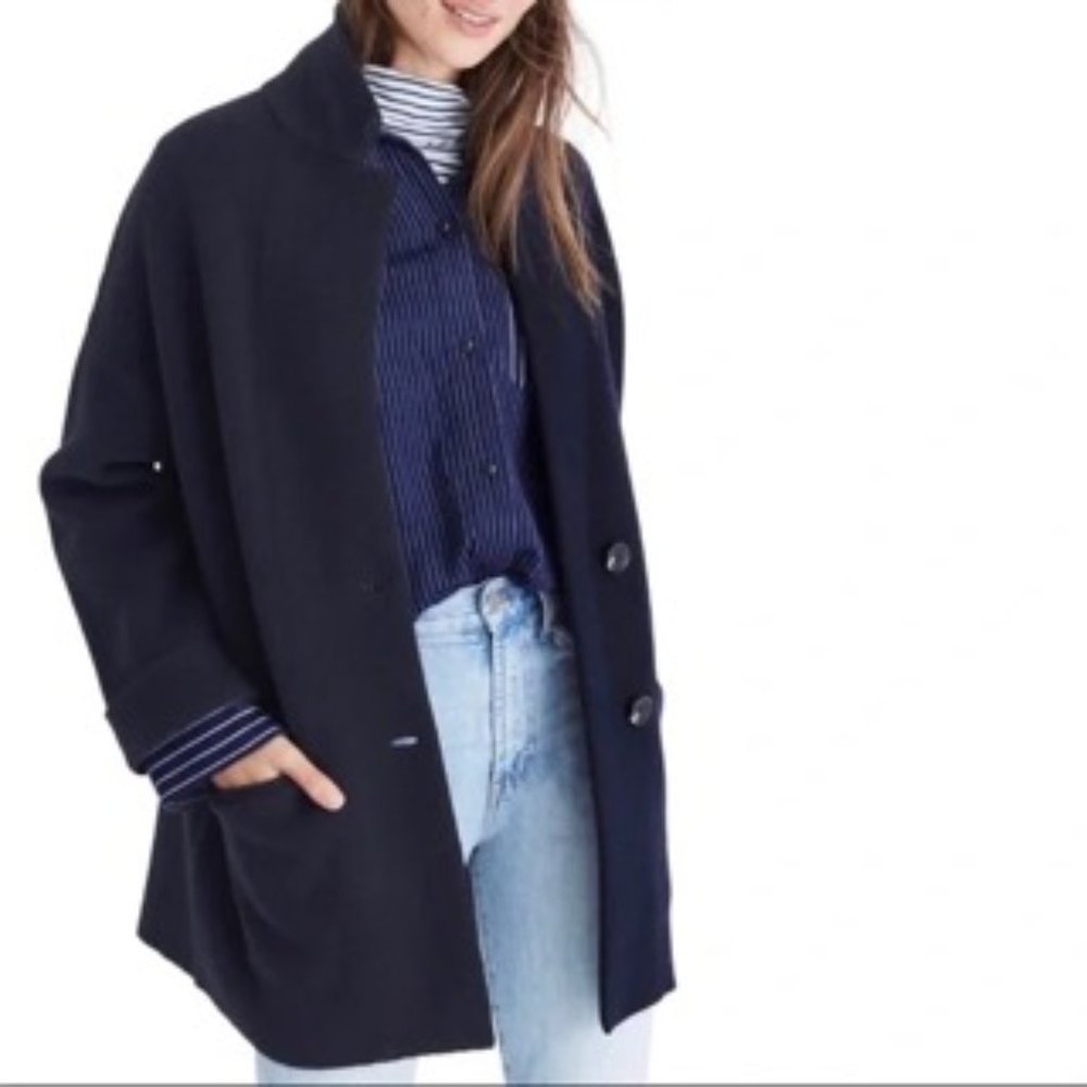 Madewell Blazer Sweater Jacket Sz S 100% Merino Wool